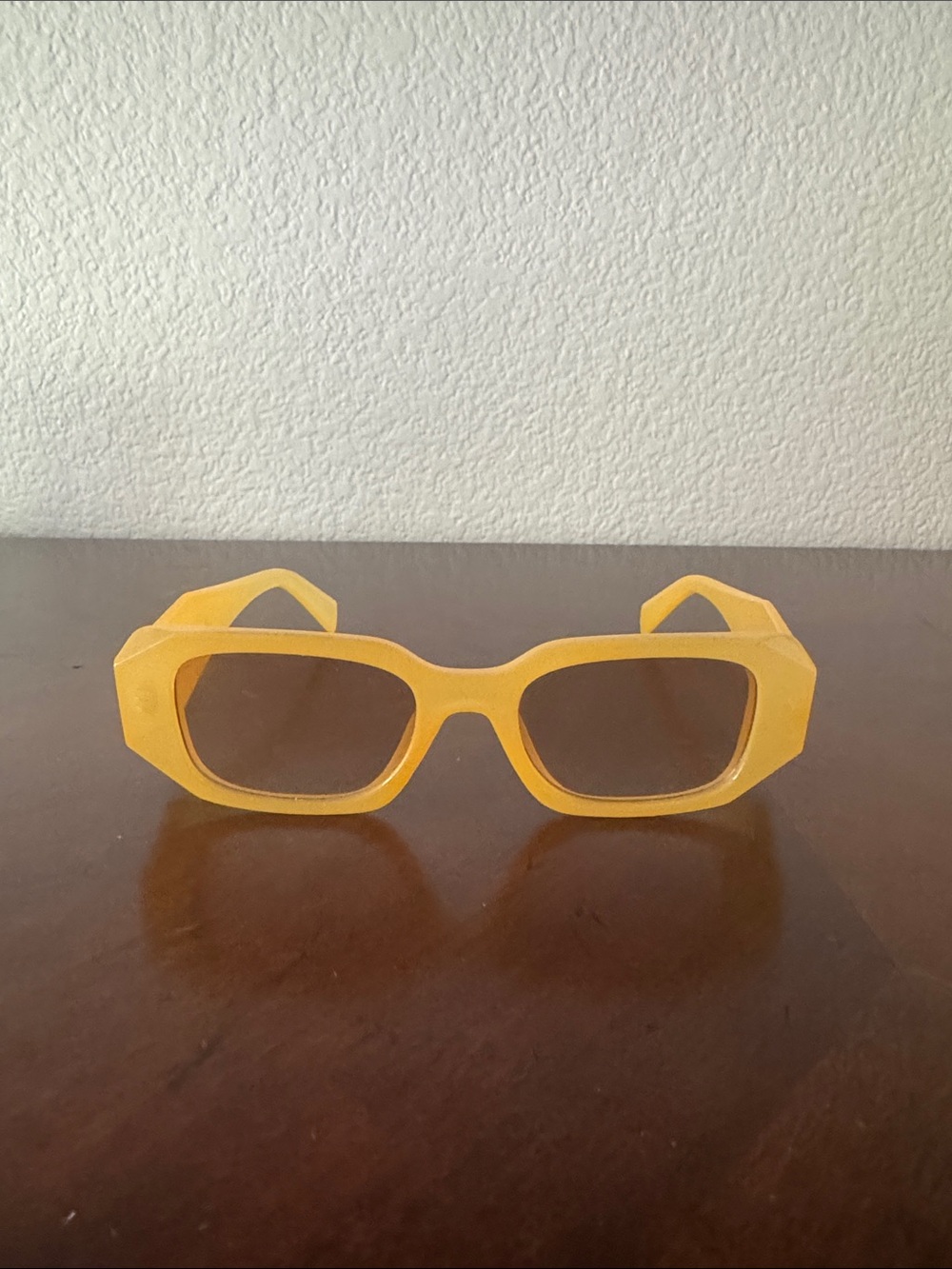 Yellow Geometric Frame Sunglasses